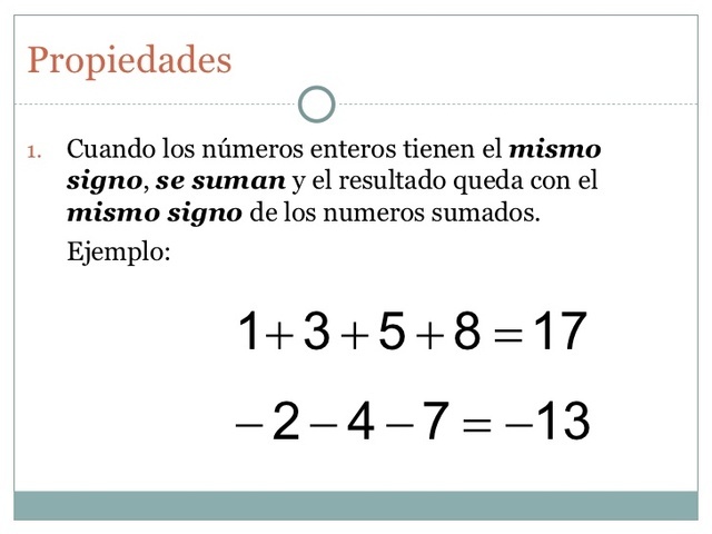 Suma de enteros con igual signo