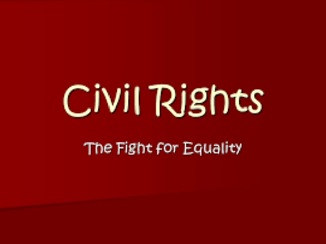 The Fight for Human Equality