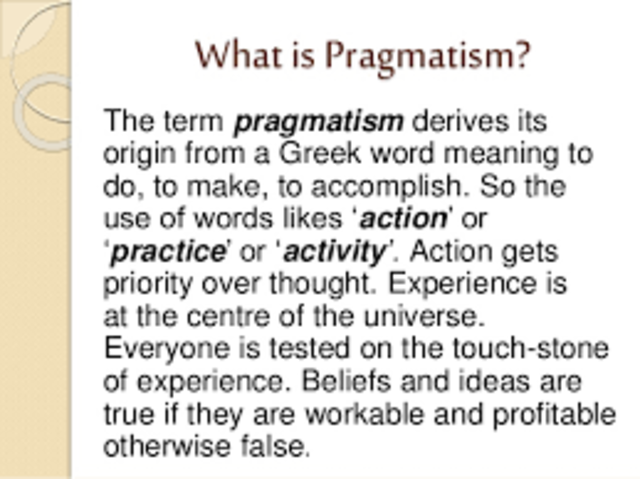 Pierce: Pragmatism
