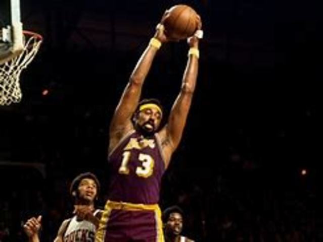 NBA rebound record set by Wilt Chamberlain (55)