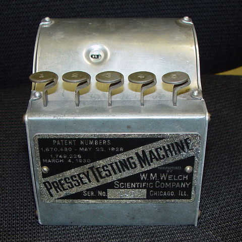 Pressey testing machine