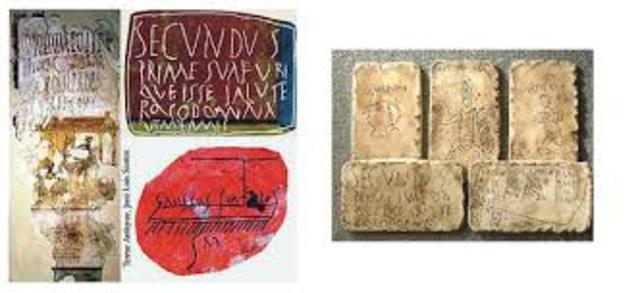 Grafiti en las ruinas de pompeya