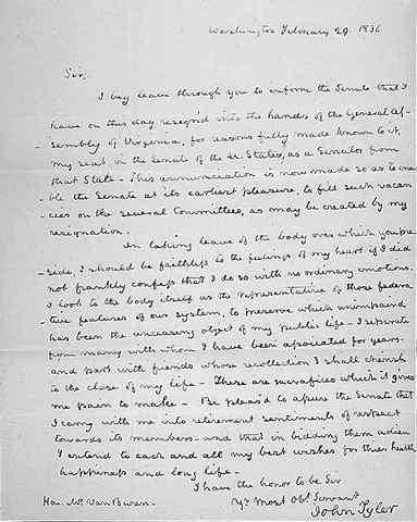 John Tyler's Treaty Proposing the Annexation of Texas is Defeated in the Senate