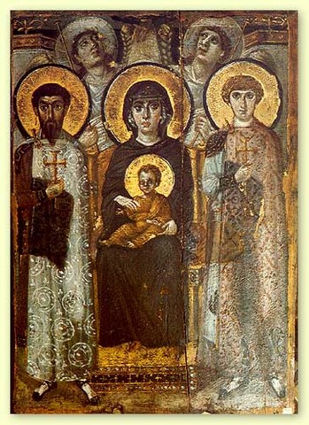 Virgin and Child with Saints and Angels / Late 6th Century