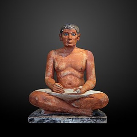 Seated Scribe, Dynasty 5, 2450-2325 BCE