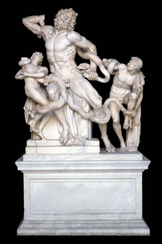 Laocoön and His Sons made by the sculptors of Rhodes during the Hellenistic Period of Ancient Greece (ca.40 - 30 BCE )