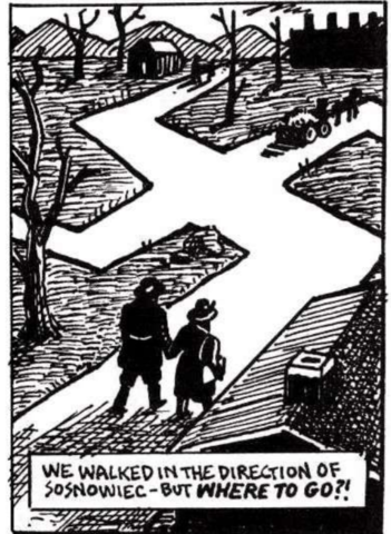 Vladek and Anja escaped from Srodula and walked in the direction of Sosnowiec