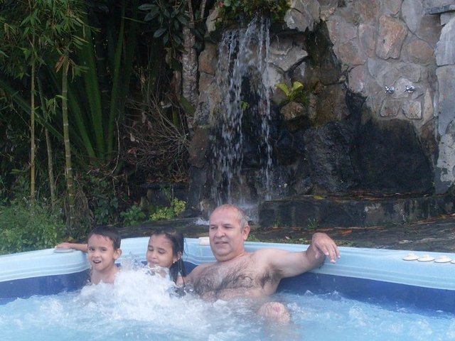 then she goes to the pool in which her parents taunght her now to swim, climbsed many slides