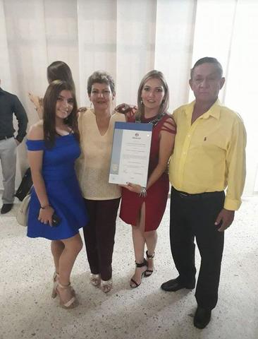 My mom's graduation as a professional