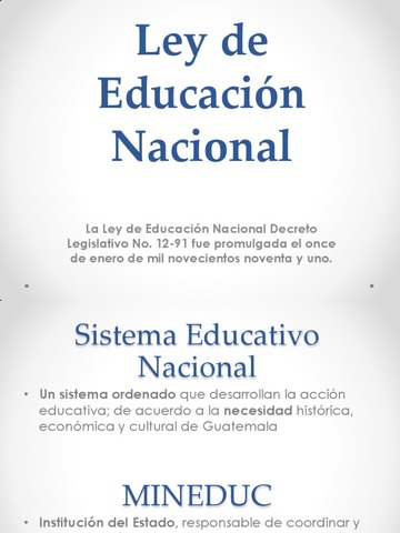 Ley de la Educación Nacional
