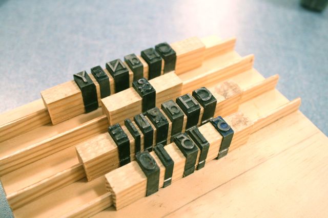 Printing press using wood blocks