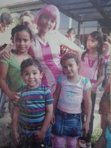 Having fun with my cousins