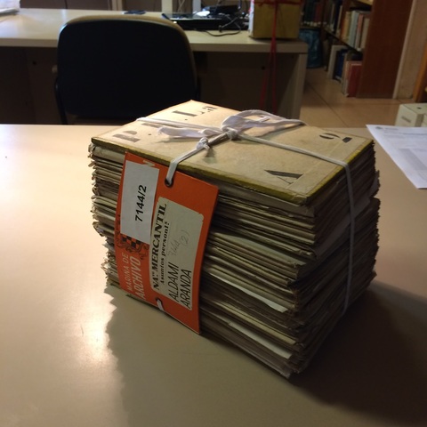 Empaste de los legajos