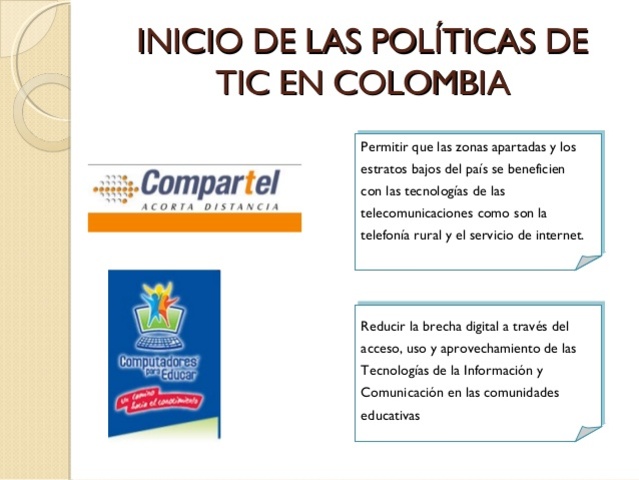 Primeras Políticas TIC en Colombia