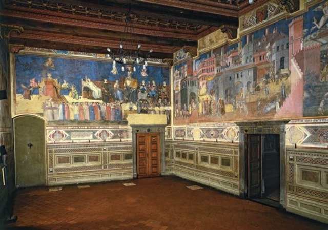 The Allegory (Effect) of Good and Bad Government , Ambrogio Lorenzetti, Gothic, 1338-1340 BC