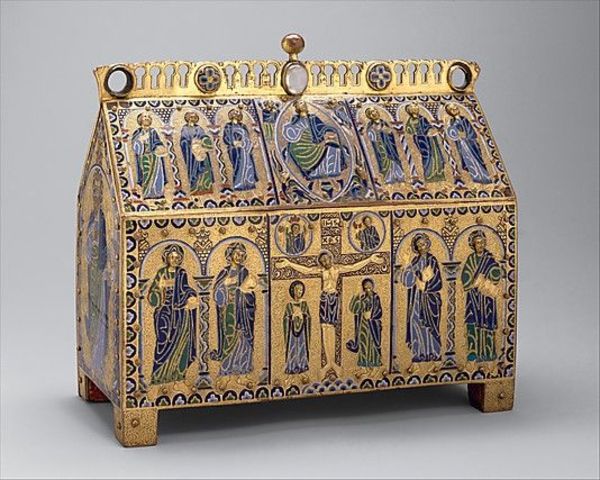 Chasse with the Crucifixion and Christ in Majesty, Romanesque, 1180-1190 CE