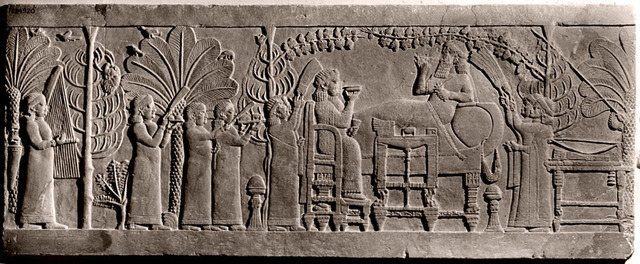 King Ashurbanipal II of Assyria's feast