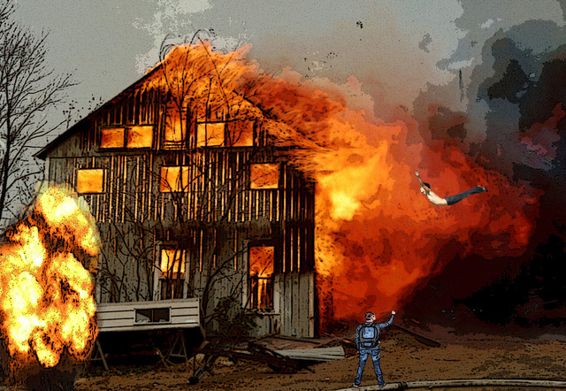 Burning of Anne Bradstreet's house