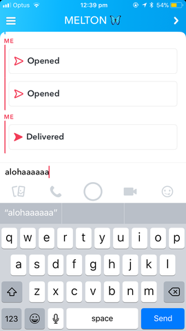 Chat in Snapchat