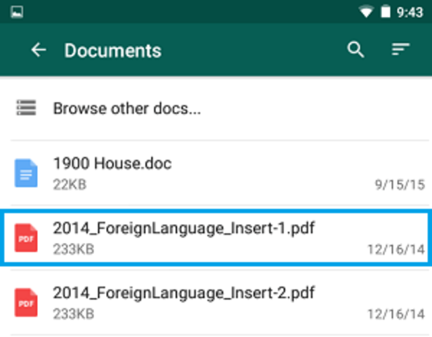 WhatsApp launches document sharing feature.