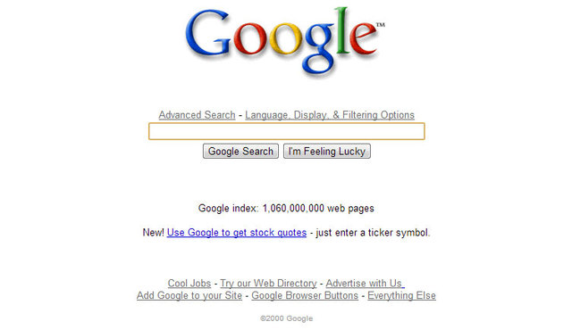 GOOGLE EN EL 2000