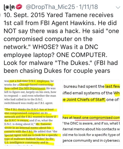 MIS Yared Tamene received 1st call from FBI Agent Hawkins