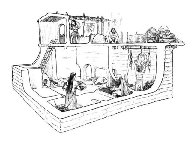 House in Çatalhöyük, Turkey, Neolithic, c. 7400-6200 BCE