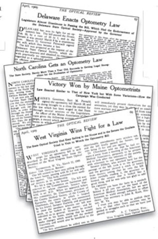El primer código legal que regula la Optometría fue adoptado en Minnesota en 1901.