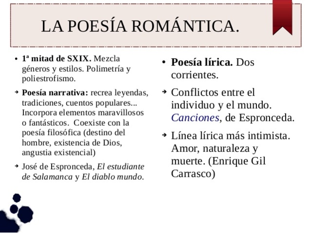 Poesía romántica.