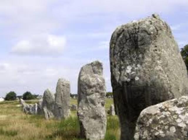 The megalithic structures of Carnac were built.