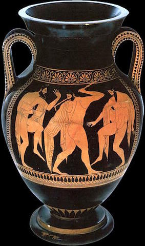 Name: Euthymides Three Revelers. Period: Ancient Greece. Date: c. 510 B.C.E.
