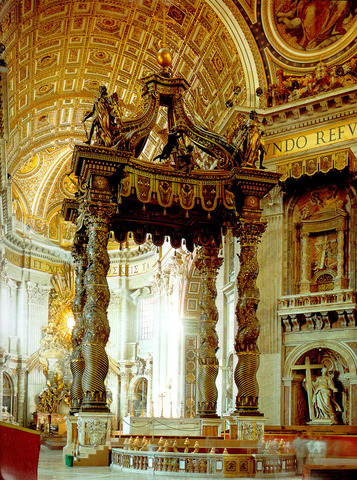 St. Peter’s Baldachin, Gian Lorenzo Bernini, Baroque, 1623-1634 CE