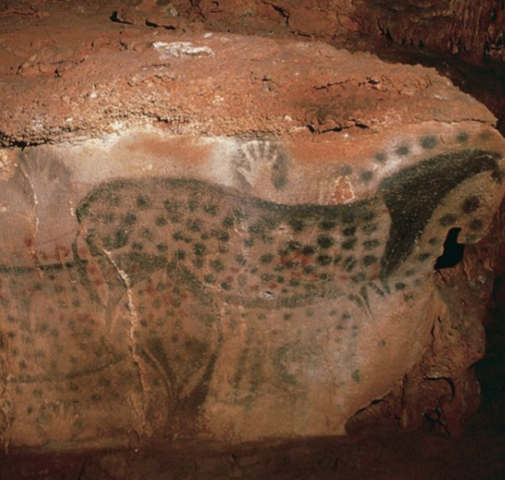 Spotted Horses and Human Hands; Peche-Merle Cave, Lot, France.