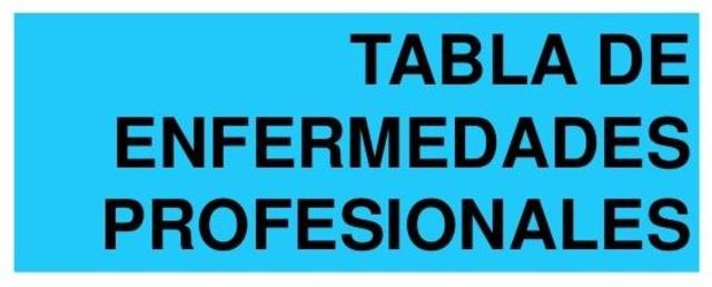 tabla de enfermedades profesionales