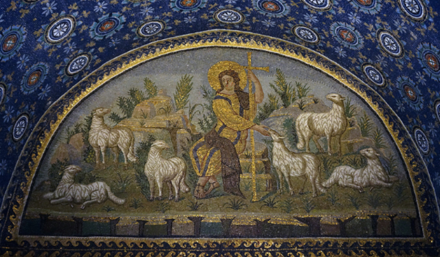 The Good Shepherd made by the Byzantines in Italy (ca. 425 - 426 CE)