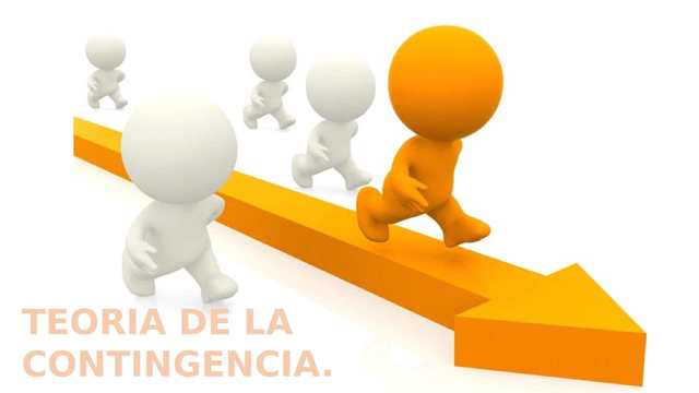 ESCUELA DE LA TEORÍA DE LA CONTINGENCIA.