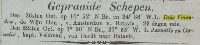 Gepraaid op 10°52' N 24°56' W