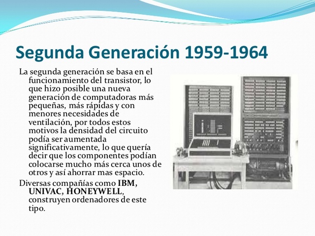segunda generacion de computadoras