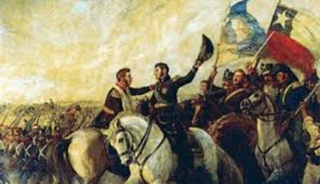 Chile de independiza del Virreinato del Perú. Ahora depende directamente del Rey de España