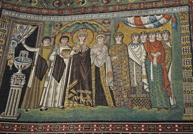 Empress Theodora and Her Attendants, Byzantine, c. 547 CE