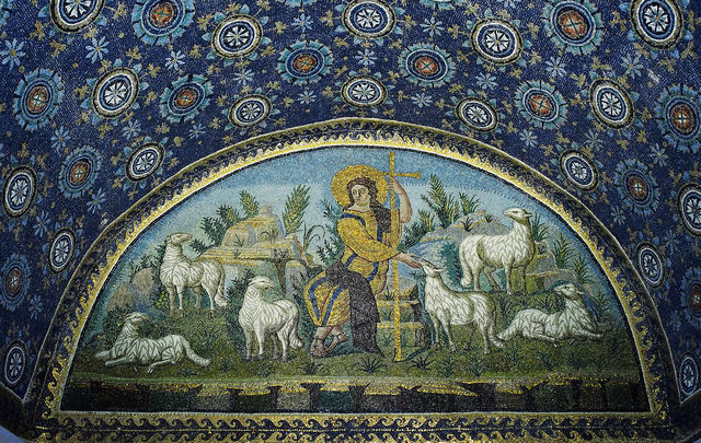 Good Shepherd Mosaic, Byzantine, 425-426 CE