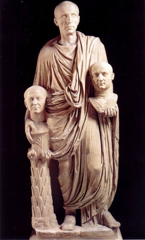 Patrician Carrying Portrat Busts of Two Ancestors (Barberini Togatus), End of the 1st century BCE or beginning of 1st century CE
