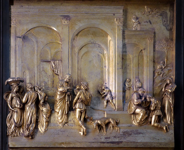 Gates of Paradise: Jacob and Esau / Lorenzo Ghiberti / Early Italian Renaissance / 15th Century / 1425 - 1452 CE