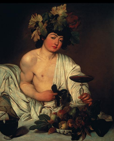Caravaggio. Bacchus; 1595-1596