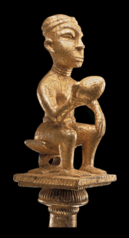 Finial of a Spokesperson's Staff [ Okyeame Poma ] / Ashanti Culture / 1960s - 1970s CE