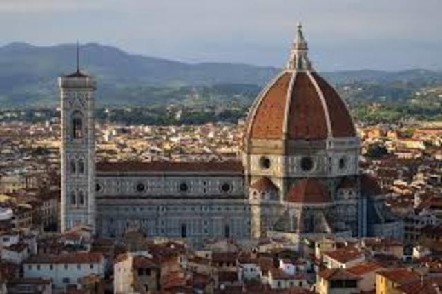 Dome of Florence Cathedral, Renaissance, Brunelleschi, 1420-1436 CE