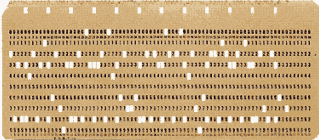 Tarjetas perforadas de Jacquard
