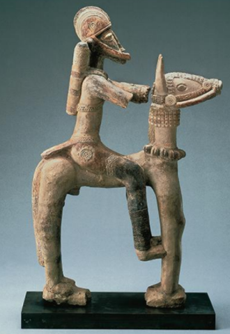 Horseman from Old Jenné, Mali. 14000 CE; Terra cotta.