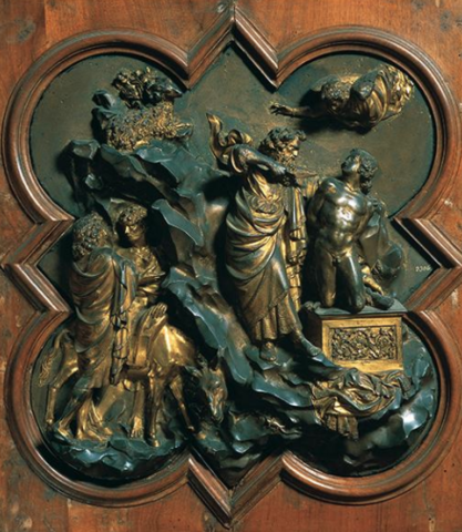 Sacrifice of Isaac; Lorenzo Ghiberti; 1401-1402
