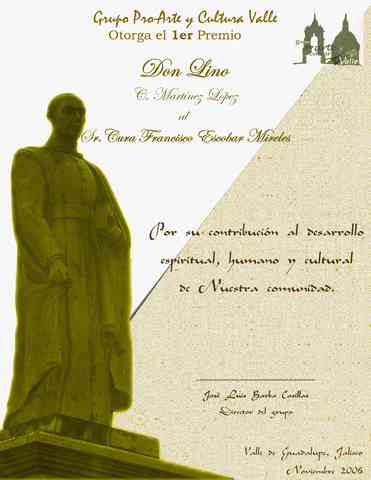 SE INSTITUYE EL PREMIO DON LINO